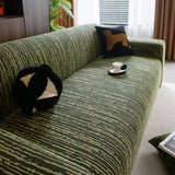 High Stretch Couch Slipcover with Abstract Stripe, Washable Non-Slip Cover for Dogs