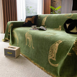 Leopard Sofa Cover Blanket Stylish Furniture Protector Throw for Couches & Loveseats