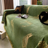 Leopard Sofa Cover Blanket Stylish Furniture Protector Throw for Couches & Loveseats