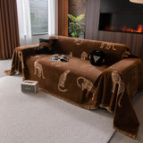 Leopard Sofa Cover Blanket Stylish Furniture Protector Throw for Couches & Loveseats