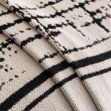 Modern Couch Protector Blanket Woven Chenille Sofa Cover Throw with Artistic Grid