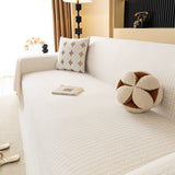 Jacquard Textured Couch Cover Throw, Soft Thick Decorative Slipcover for Couch