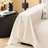 Jacquard Textured Couch Cover Throw, Soft Thick Decorative Slipcover for Couch