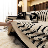 Jacquard Fleece Throw Blanket for Couch Plush Fuzzy Cozy Soft Blankets and Throws for Sofa