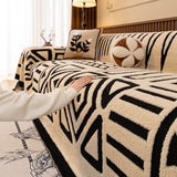 Boho Plush Couch Cover Bohemian Throw Blanket Decor Covers Sofa Chair Furniture Bed