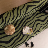 Zebra Striped Chenille Throw Sofa Cover Full-Cover Decorative Furniture Slipcover