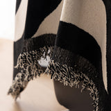 Zebra Striped Chenille Throw Sofa Cover Full-Cover Decorative Furniture Slipcover