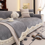 Chenille Sofa Cover Towel – Non-Slip, Washable Pets Couch Protector with Tassels