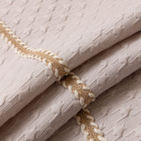 Jacquard Ice Silk Sofa Throw Cover with Gold Trim, Summer Cooling Couch Slipcover