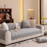 3D Quilted Thick Cotton Sofa Cover Non-Slip Couch Throw for Fabric & Leather Sofas