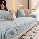 3D Quilted Thick Cotton Sofa Cover Non-Slip Couch Throw for Fabric & Leather Sofas