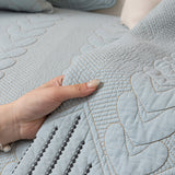 3D Quilted Thick Cotton Sofa Cover Non-Slip Couch Throw for Fabric & Leather Sofas