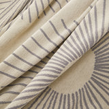 Geometric Radial Striped L-Shape Sofa Cover: Thick, Reversible Furniture Blanket for Kids and Pets