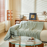 Reversible Herringbone Sofa Cover, 2-in-1 Classic British Throw Blanket for Couch