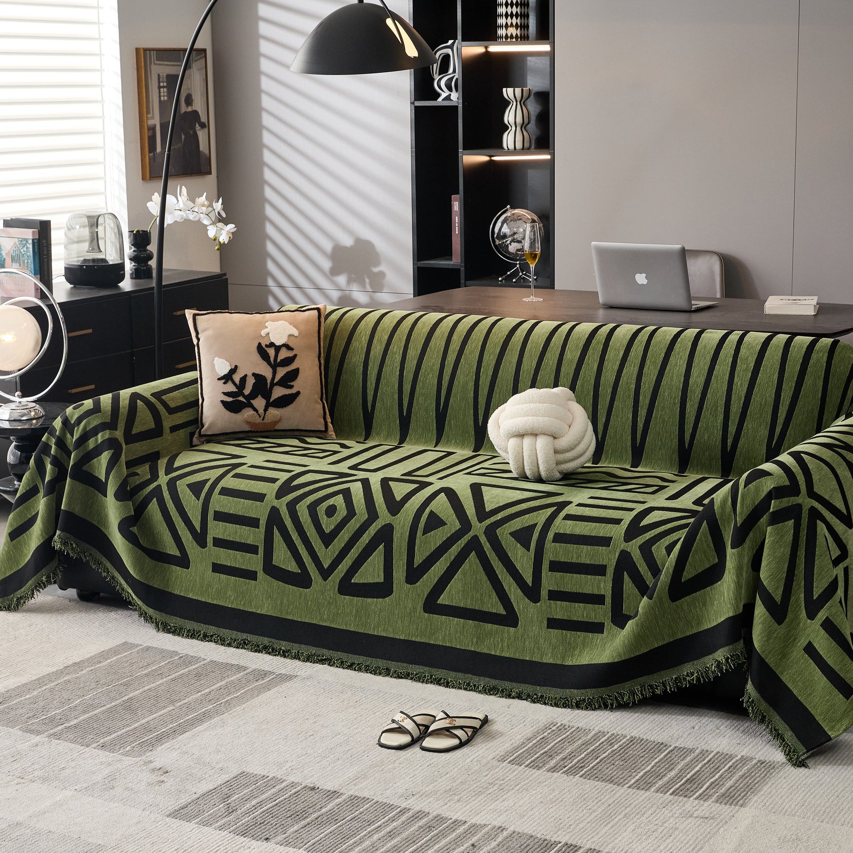 Boho Chenille Sofa Throw Covers Sectional Sofa Couch Cover Sofa Protector Covers