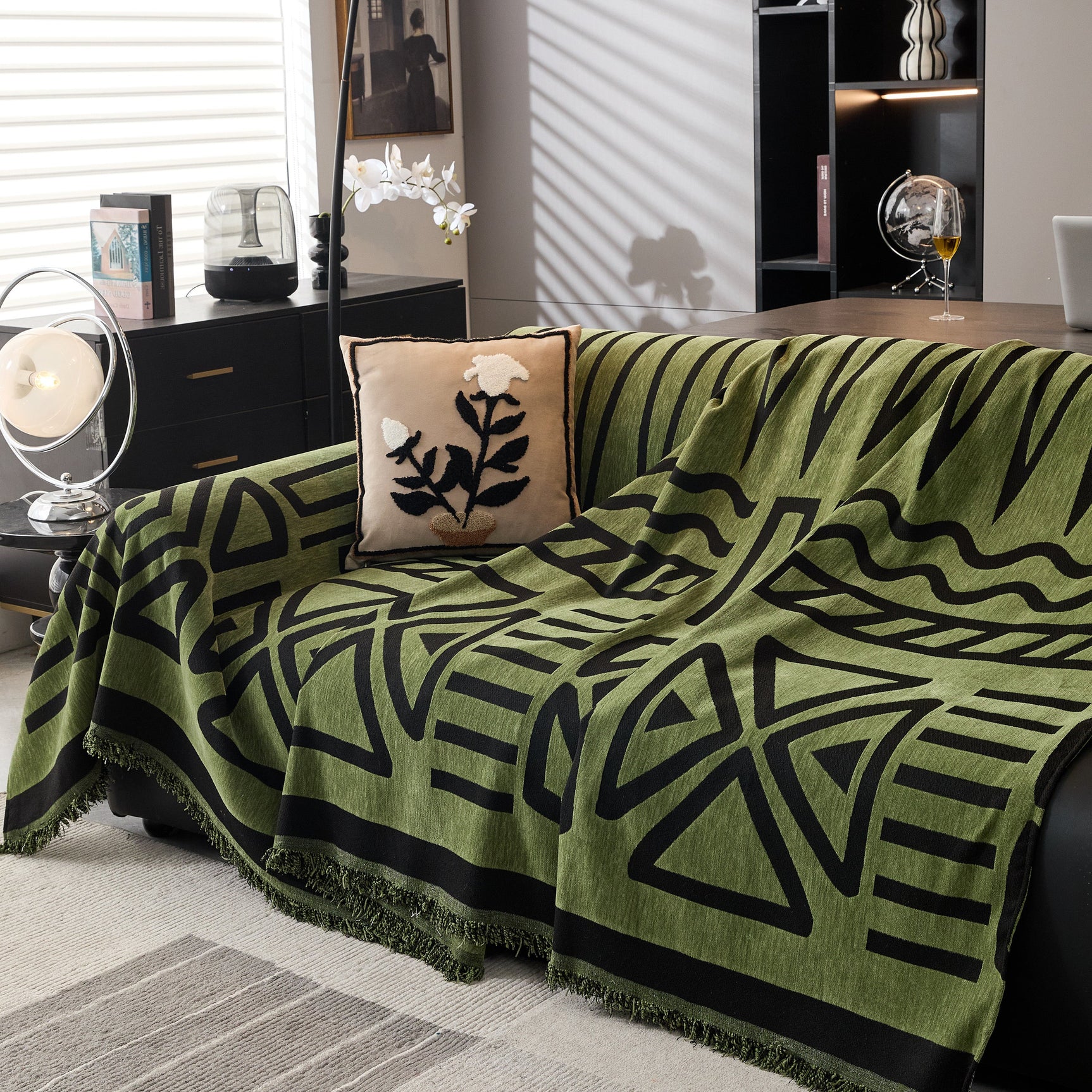 Boho Chenille Sofa Throw Covers Sectional Sofa Couch Cover Sofa Protector Covers