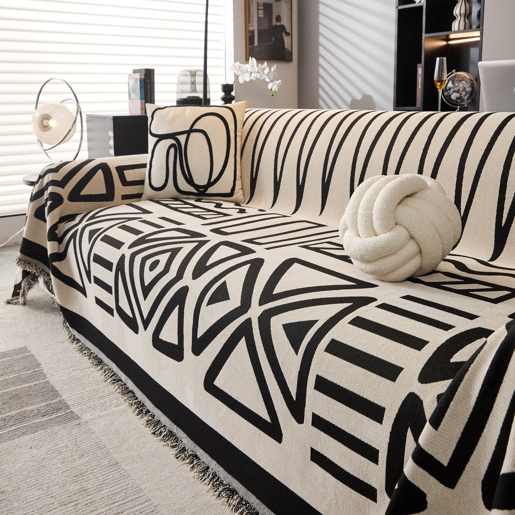 Boho Chenille Sofa Throw Covers Sectional Sofa Couch Cover Sofa Protector Covers