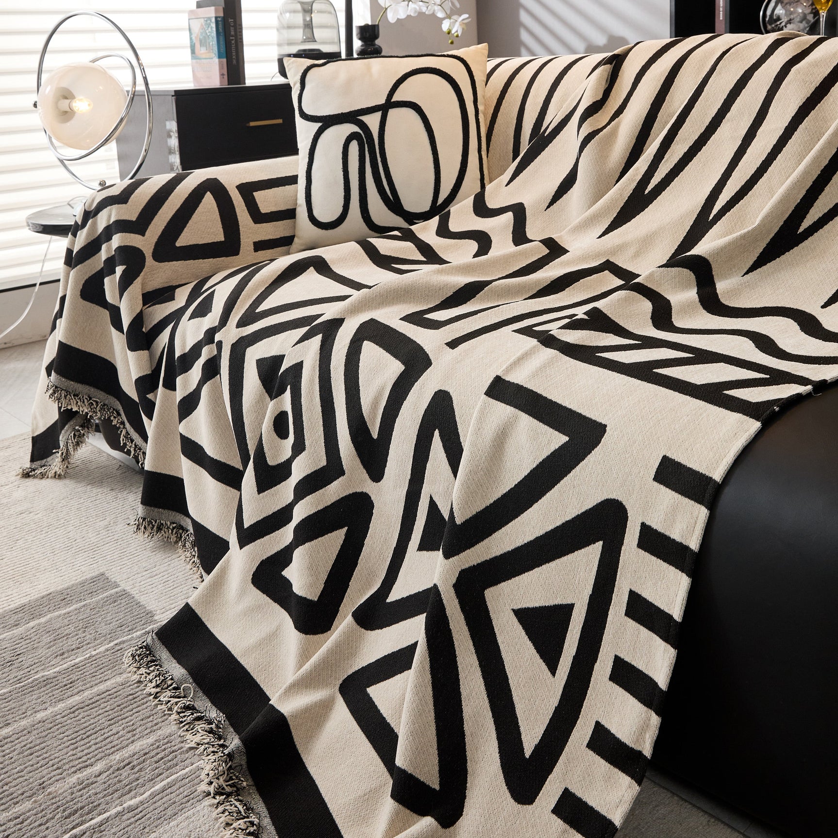Boho Chenille Sofa Throw Covers Sectional Sofa Couch Cover Sofa Protector Covers