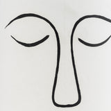 Dozier White/Black Ceramic Sleeping Man Flower Vase