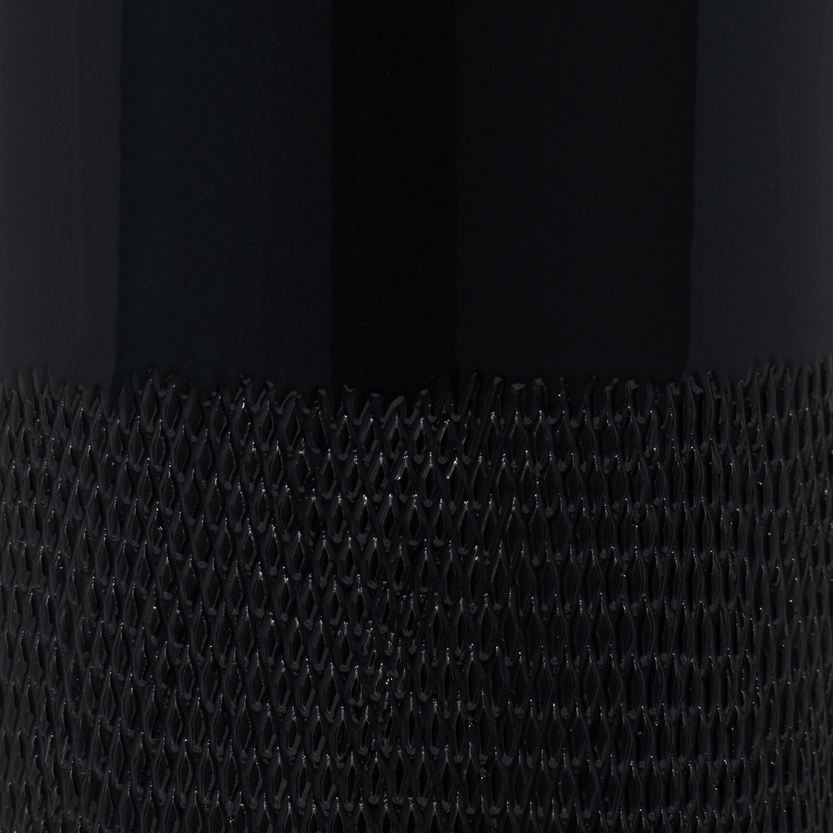 Coromar Black Ceramic Grooved Vase