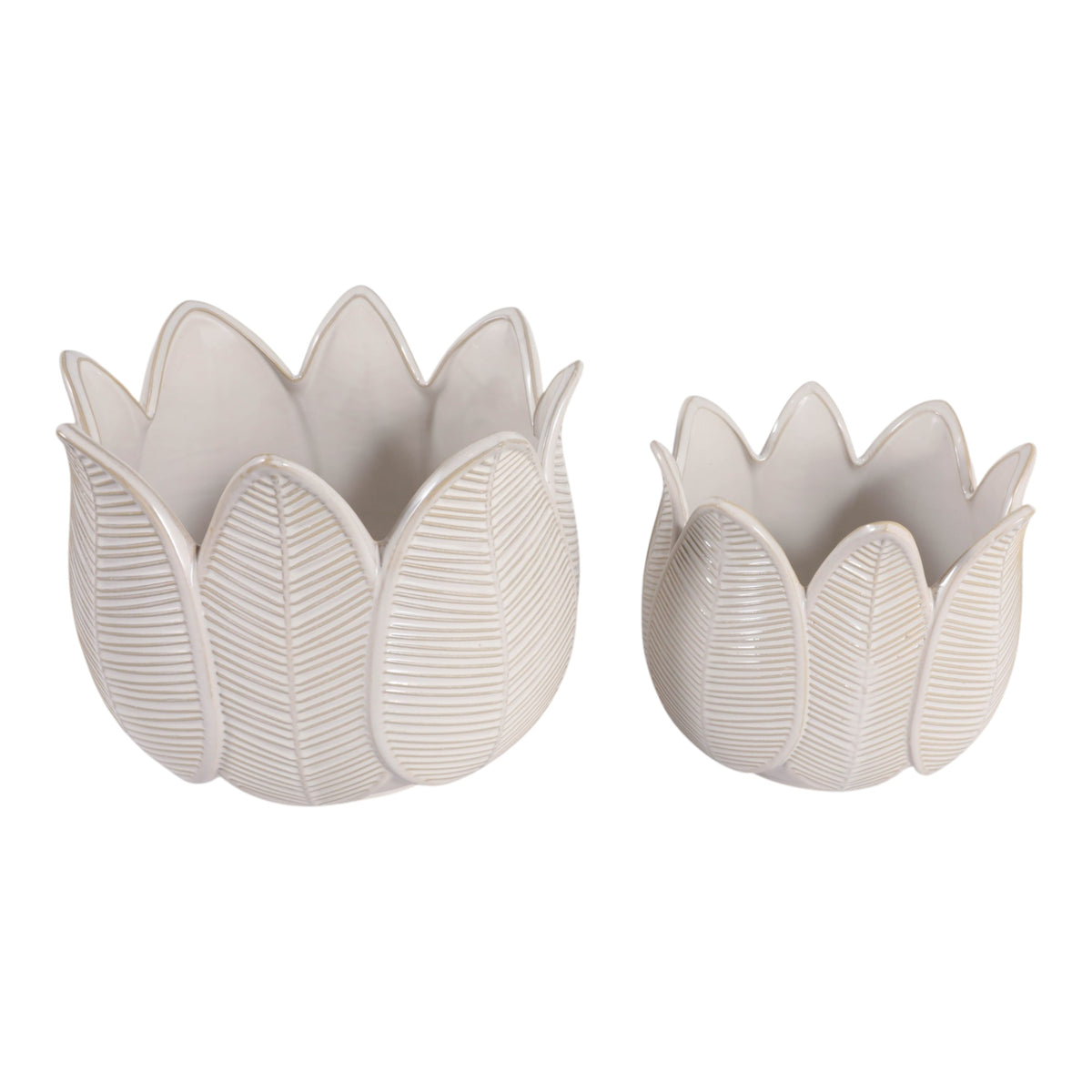 Bradyridge Ivory/White Large Planters (Set of 2)