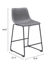Smart Charcoal Counter Stool (Set of 2)