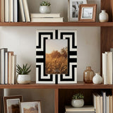 Del Ray Black/White Resin 4x6 Photo Frame