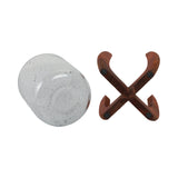 El Portal Brown/Clear Glass Votive Holder with Base