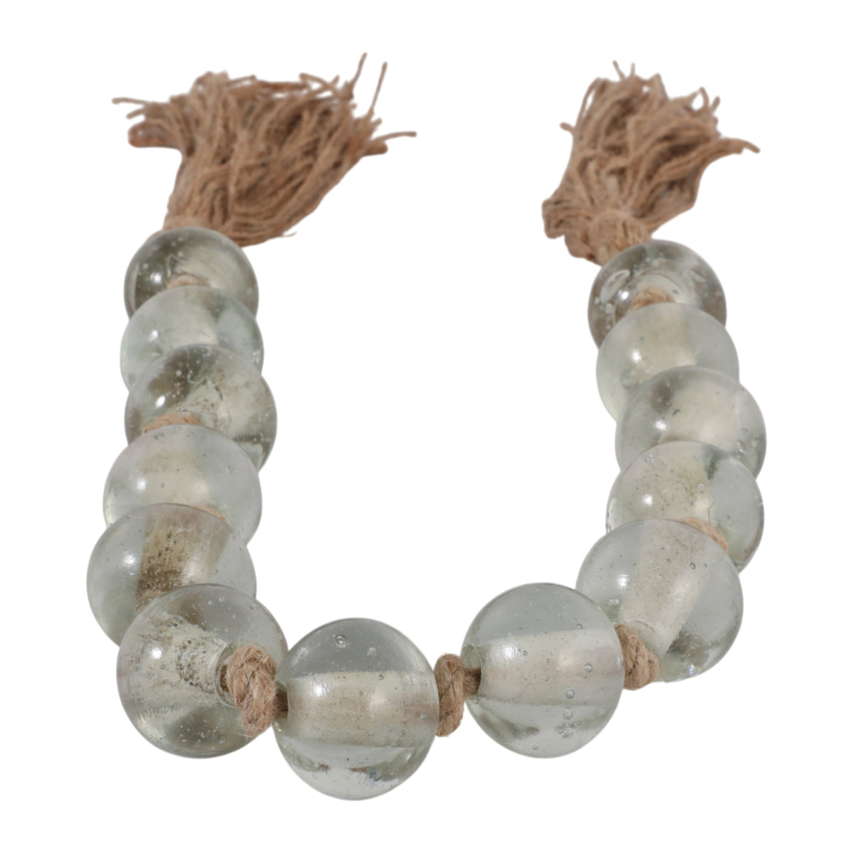 El Verano Clear/Tan Large Glass Bead Garland