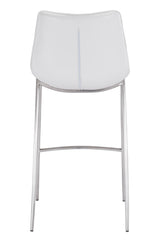 Magnus White & Silver Barstool (Set of 2)