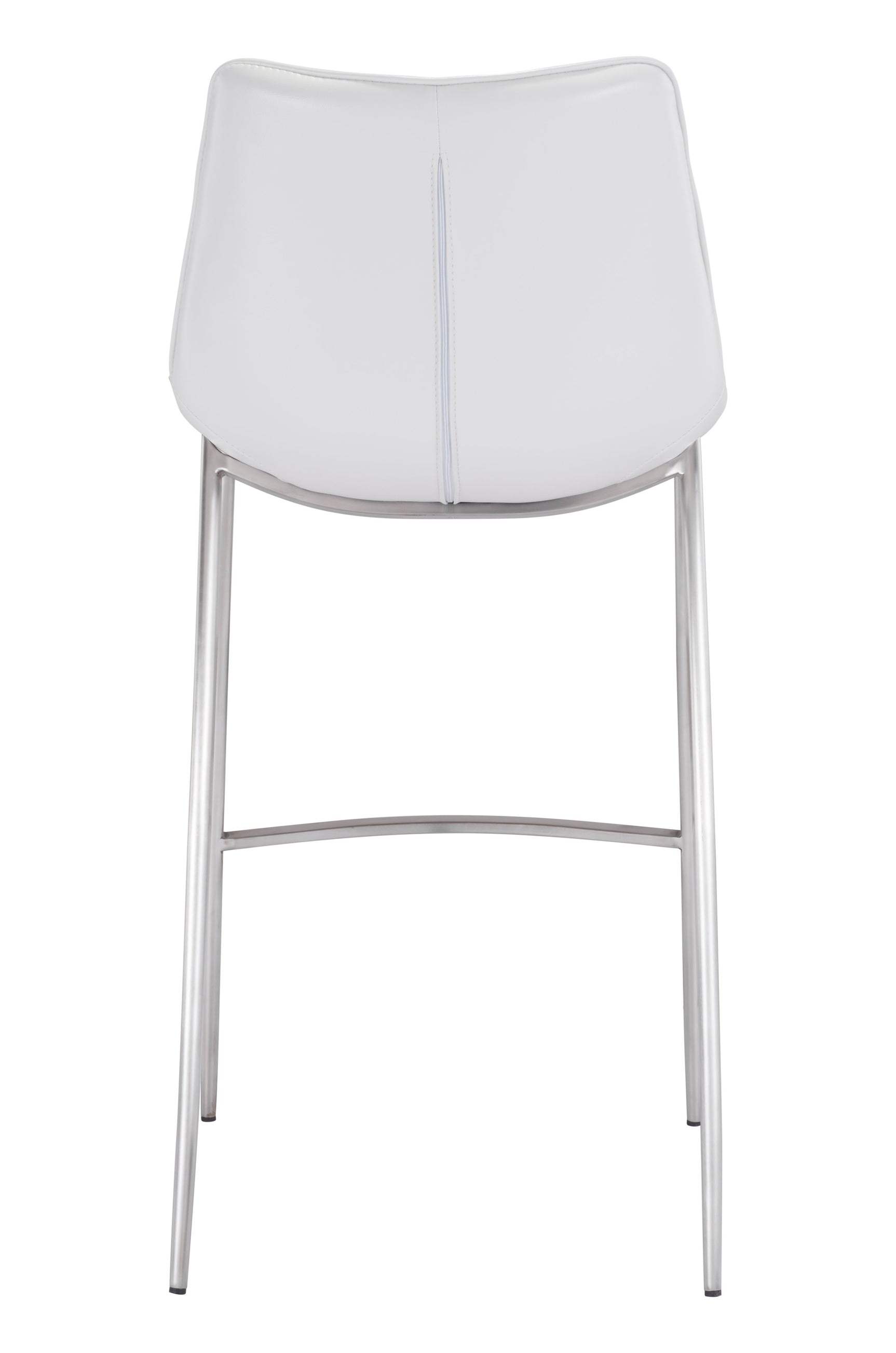 Magnus White & Silver Barstool (Set of 2)