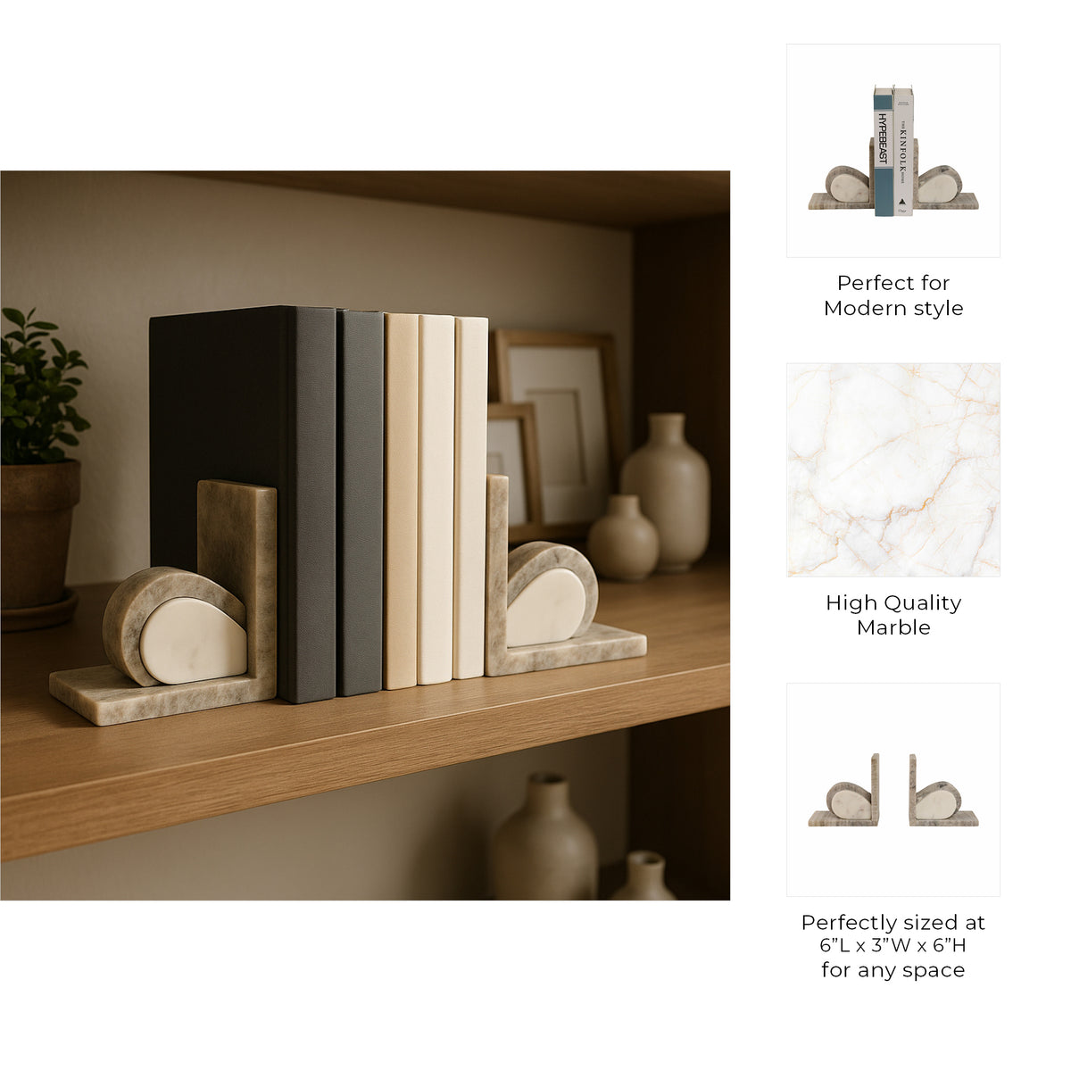 Daytonview Ivory/Tan Bookends (Set of 2)