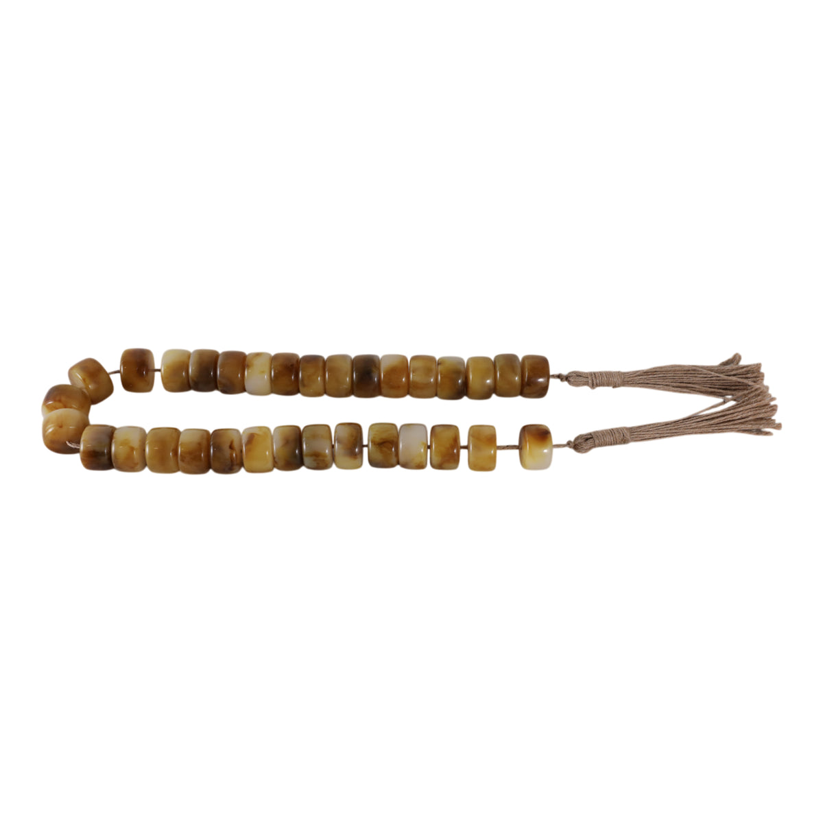 Kellershaw Brown Cylinder Resin Beaded Garland