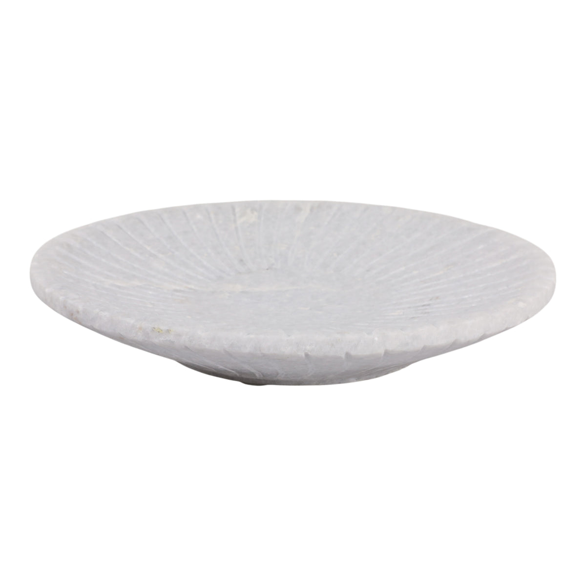 Panoche White Swirl Ridge Marble Bowl
