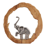 Brysondale Brown/Silver Elephant in Round Decor