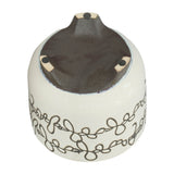 Montara Beige Ceramic Scribble Footed Planters (Set of 2)