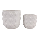 Draperoak Ivory/White Small Planters (Set of 2)