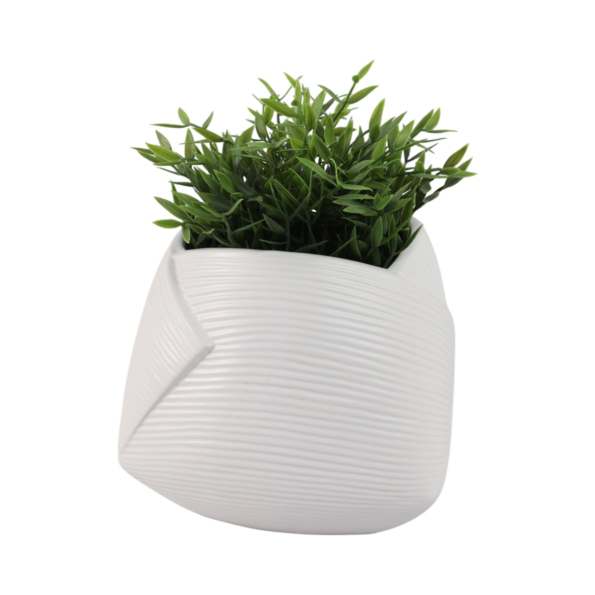 Linda White Abstract Planter