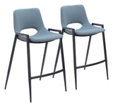 Desi Azure Gray Counter Stool (Set of 2)