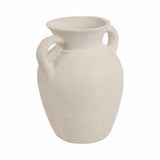 Carlinrose Ivory Paper Mache Vase with Handles
