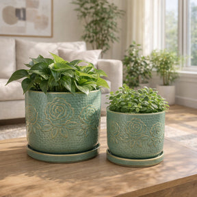 Hobartgate Green Planters (Set of 2)