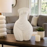 Riverkern White Large Curvy Ribbed Sculpture