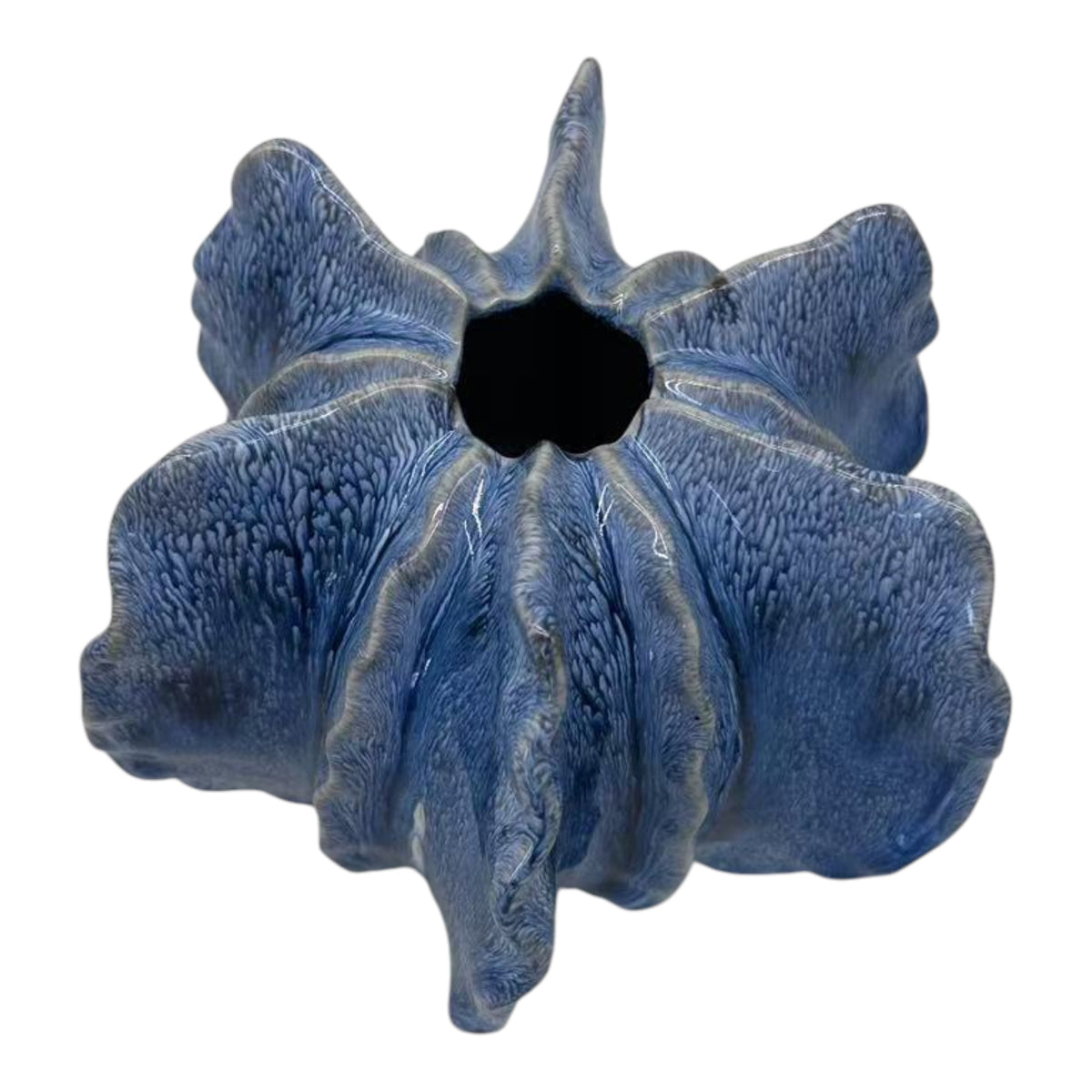La Mesa Blue Reactive Glaze Urchin Vase