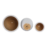 Raymondhaven White Wavy Planters (Set of 3)