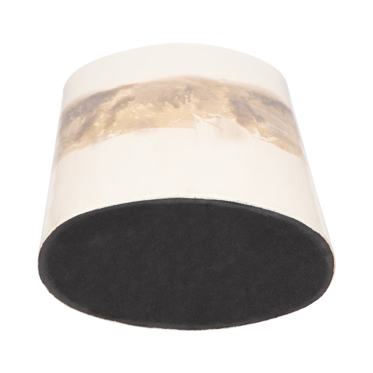 Hurleton Pearl/Gold Metal Flask Vase