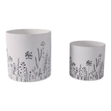 Darrenoak White/Black Planters (Set of 2) - 21860EC