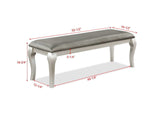 Caldwell Champagne Dining Room Bench - Ornate Home