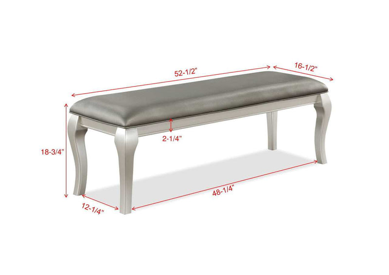 Caldwell Champagne Dining Room Bench