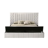 Danbury White Boucle King Storage Bed - Ornate Home