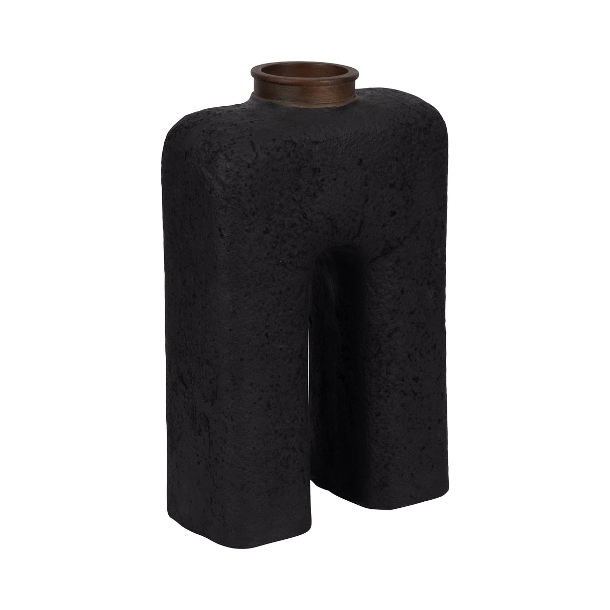 Emmaton Black Small Ecomix Abstract Vase